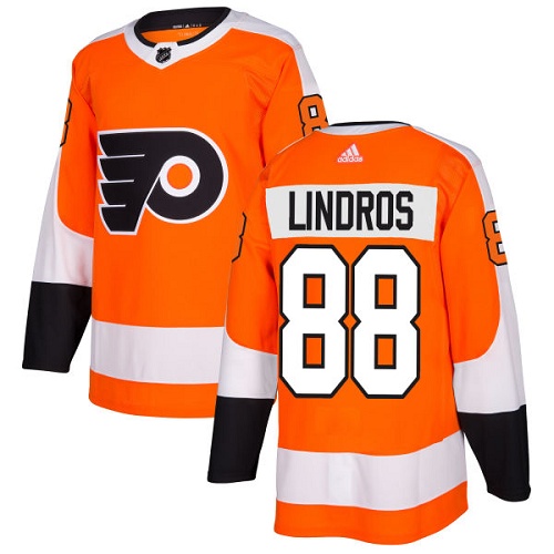 Adidas Men Philadelphia Flyers #88 Eric Lindros Orange Home Authentic Stitched NHL Jersey